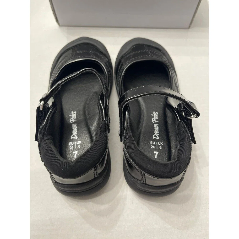 DREAM PAIRS Girls Mary Jane Shoes Size 7 Black New In Box